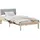 vidaXL Bettgestell 100 x 200 cm Braun/Grau