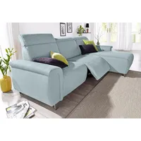 sit&more Ecksofa Township L-Form, wahlweise mit elektrischer Wallfree-Funktion blau