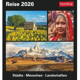 Harenberg Reise Tagesabreißkalender 2026 - Kulturkalender - Städte, Menschen, Landschaften
