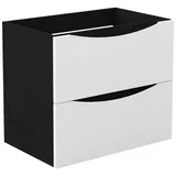 duschspa Waschtisch Unterschrank Waschtischunterschrank Waschbeckenunterschrank Badschrank, 50-120cm Hängeschrank, Matt / Hochglanz schwarz 60 cm x 52 cm x 38.8 cm