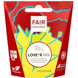 Fair Squared Love*r Mix, 3 vegane Kondome (3 Kondome) 3 St