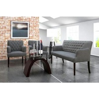 JVmoebel Sofa, Chesterfield Sofagarnitur Sitzbank Bank Sofa Couch Neu 2+1+1 grau
