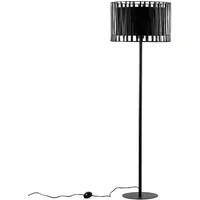 Licht-Erlebnisse Moderne Stehlampe Schwarz Metall rund 145 cm