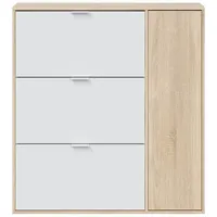 Forex Provo 106 x 115 x 22 cm Eiche und Weiß / weiß