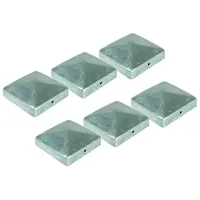 Buri Pfostenkappe Pyramide 71 x 71 mm grau/Metall