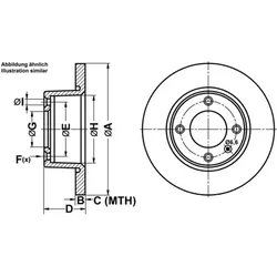 ATE Bremsscheibe hinten rechts links voll 251,0mm für CITROËN 4246L6 24.0112-0143.1