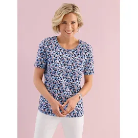 Sieh an! Kurzarm-Shirt in weiß-marine-bedruckt | Gr.: 38