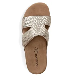 LAZAMANI Pantoletten Pantoletten Leder/Textil - Gold - 40