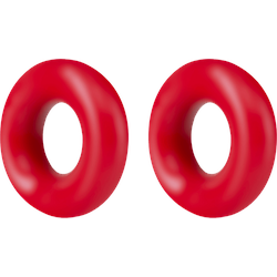 Donut Rings Oversized, 1,7 - 3,7 cm, rot
