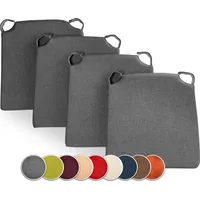 Sunnypillow 4er Set Stuhlkissen mit Klettverschluss Polsterauflage Auflage für