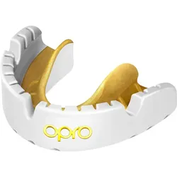 Mundschutz Opro Gold Ultra Fit Braces Weiß Und Gold EINHEITSGRÖSSE