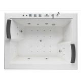 DEKO VERTRIEB BAYERN Luxus LED Whirlpool Badewanne 180x142 cm +Ozon +Heizung 2 Pers. Neustes Modell