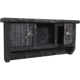 Hegele - Schlüsselbrett Hhg-461, Schlüsselkasten Schlüsselboard Mit Türen, Massiv-holz Mvg-zertifiziert Shabby Grau