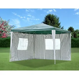 Trendline Pavillon 3 x 3 m inkl. Seitenteile grün-weiß