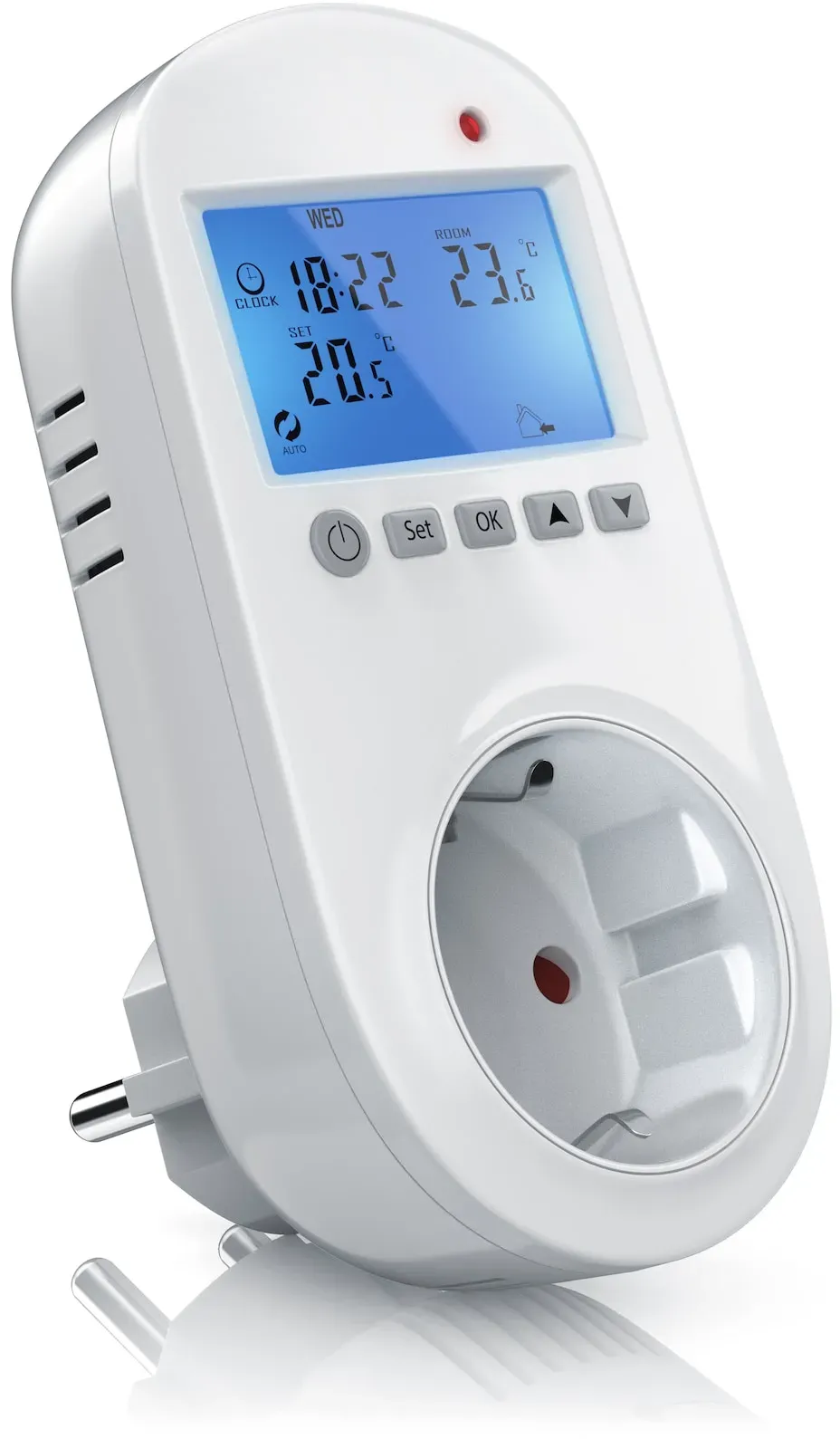 BEARWARE Steckdosen Thermostat für Heiz & Klimageräte Individuell programmierbar / LCD-Display