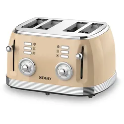 SOGO RETRO Serie Toaster beige