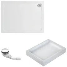 Schulte Duschwanne Adria aus hochwertigem Sanitäracryl, 100x80 cm inkl. Wannenträger, Ab- und Überlaufschutz, Pflegeleicht und alterungsbeständig, Größe wählbar