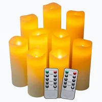 Intirilife LED Kerzen Set 9 St. weiß
