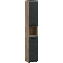 WELLTIME Stauraumschrank Florenz 30 x 185 x 30 cm Schwarz