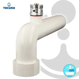 tecuro Abgangsbogen Ø 40 mm mit Rohrbelüfter Kunststoff weiß
