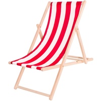 Strandliege Klappbar Sonnenliege Liegestuhl Holz Gartenliege Strandstuhl