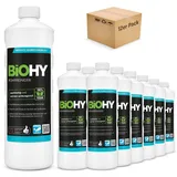 BIOHY Rohrreiniger (12x1l Flasche) | EXTRA STARK | flüssiger Abflussreiniger | Geruchsneutral | für Verstopfungen