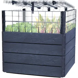 GARANTIA Hochbeet Ergo Quadro L TurboPlus Stone