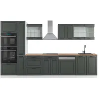 Vicco Küchenzeile R-Line 350 cm Anthrazit Landhaus/Weiß