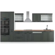 Vicco Küchenzeile R-Line 350 cm Anthrazit Landhaus/Weiß
