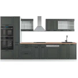 Vicco Küchenzeile R-Line 350 cm Anthrazit Landhaus/Weiß