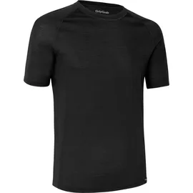 GripGrab Merino Blend Thermo Kurzarm Unterhemd Schwarz 50