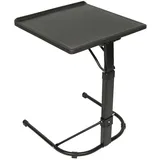 Drumm Betttisch für Laptop,Schrebitisch,Betttisch mit Rollen,höhenverstellbar,mit abschließbaren Rollen,Stehtisch,mobiler Computertisch,Faltbar (Schwarz (43.43.63/70/76 cm))