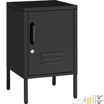 Tectake Nachttisch Baker 35 x 42,5 x 60,5 cm Schwarz