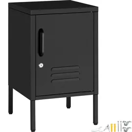 Tectake Nachttisch Baker 35 x 42,5 x 60,5 cm Schwarz