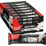 Power-System Proteinriegel Snack Power, 24 Riegel, Yogurt, je 45g, pro Riegel 16g Protein