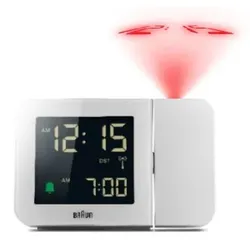 Braun 67161, Digitaler Wecker, Rechteck, Weiß, 24 h, Zeit, AC