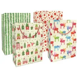 Weihn.Geschenktragetasche Graspapier sort 4542-23099 20x21x8cm