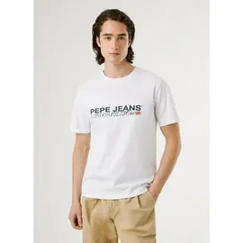 Pepe Jeans für Herren. PM5010104 Matthew-T-Shirt weiß (M), Lässig, Baumwolle, Kurzarm