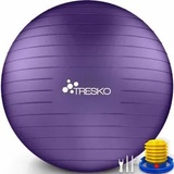 TRESKO Gymnastikball Anti-Burst, groß, Ø 85cm, mit Pumpe, lila