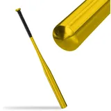 Relaxdays Baseballschläger Aluminium, 34 Zoll/ 86 cm, Rutschfester Griff, Leichter Softball Schläger, Aluschläger, Gold