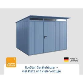 Hörmann Ecostar Gerätehaus Elegant-P 3,03 x 2,38 m Taubenblau