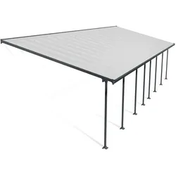 Palram - Canopia Aluminium Terrassenüberdachung Feria | Anthrazit | 385x1212x305 cm