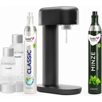 Sparangebot: Ruby Wassersprudler (Schwarz) + CO2-Zylinder Minze - Schwarz