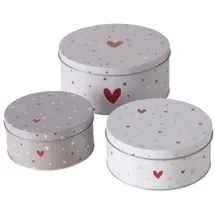 Boltze Dosen zur Aufbewahrung ANELLA Ø 14-20 cm 3-tlg. grau