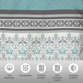 OTTO home Cremona Linon grau/mint 240 x 220 cm + 80 x 80 cm