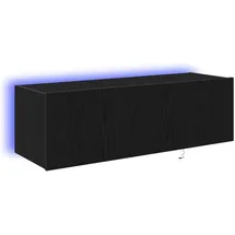 vidaXL TV-Wandschrank 2 pcs 100 x 35 x 31 cm Schwarz Eichen-Optik Holzwerkstoff