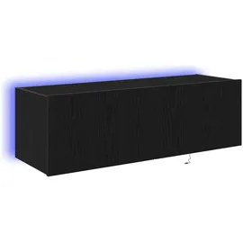 vidaXL TV-Wandschrank 2 pcs 100 x 35 x 31 cm Schwarz Eichen-Optik Holzwerkstoff