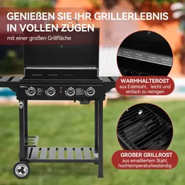 Royal Gourmet Gasgrill 4 Brenner schwarz