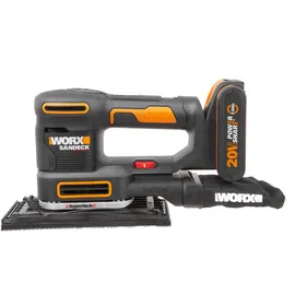 Worx WX820 Akku-Multischleifer – Schleifen ohne Staub – 5-in-1 Funktionen: Exzenter-, Fein-, Detail-, Konturen-, und Fingerschleifer – variable Geschwindigkeit – inkl. 2Ah Akku & Ladegerät