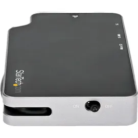 Startech StarTech.com USB-C Adapter - USB-C auf 4K HDMI oder VGA-Video mit 100W Power Delivery Pass-Through, 2-Port-10-Gbit/s USB-Hub, MicroS... - Schwarz/Grau